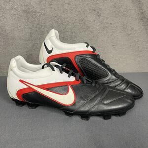 Nike Soccer Shoes Mens Size 12 Black White Red CTR360 Trequartista III FG Cleats
